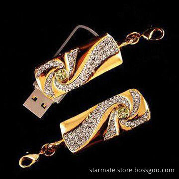 Jewelry USB Flash Drives with Moisture Resistance, Supports Plug-and-play Function